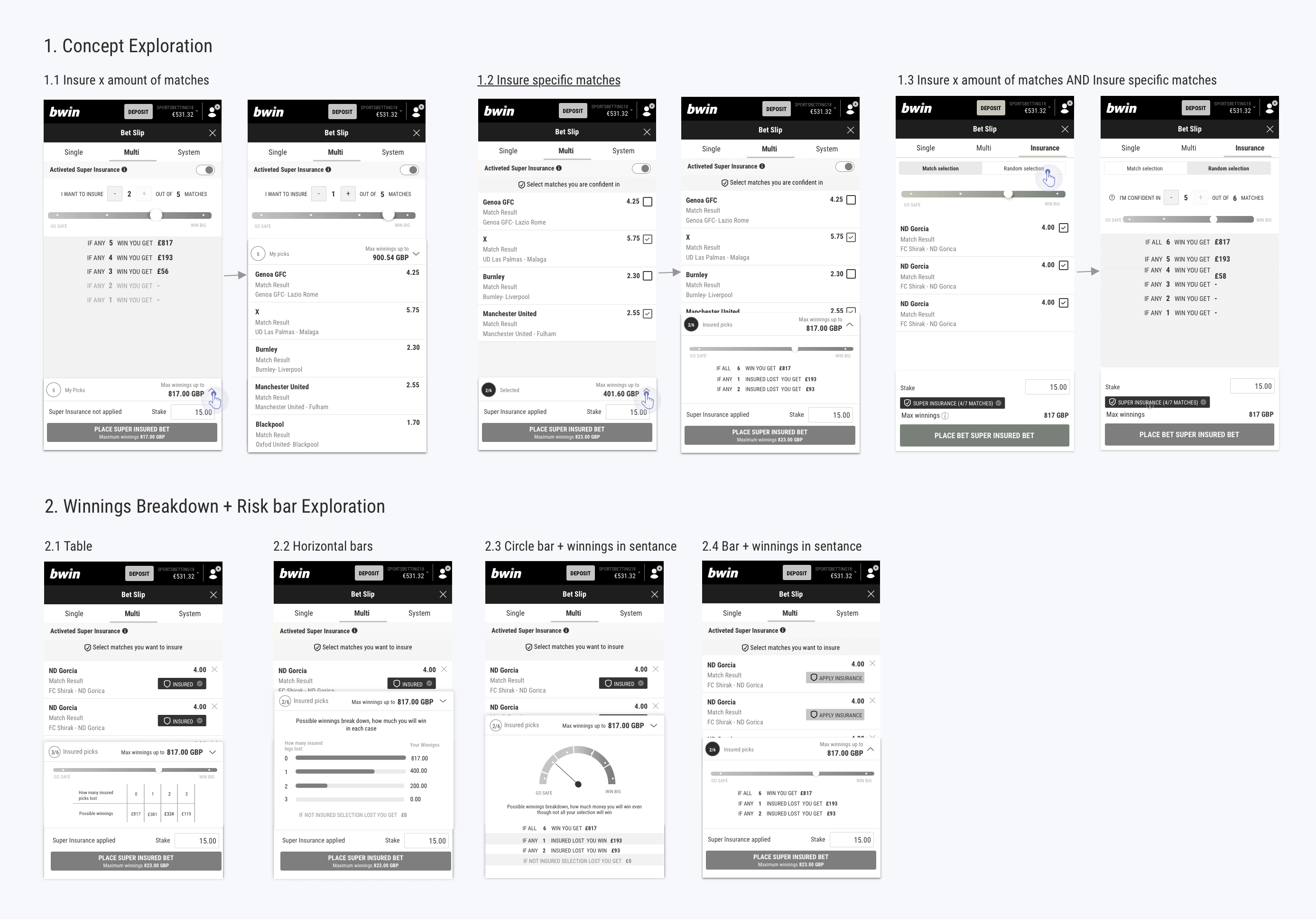 Super Insurance Design Exploration